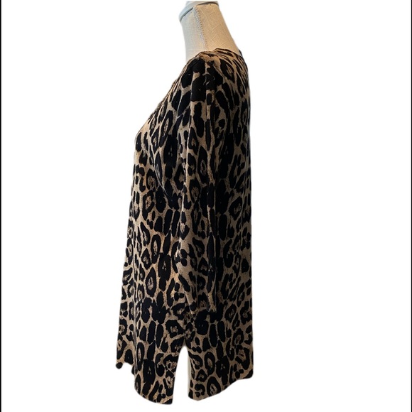 INC Long Sleeve Tunic Sweater Animal Print Size OX - Picture 3 of 6